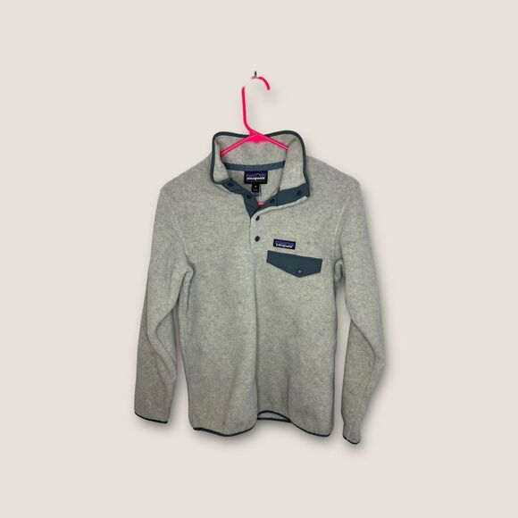 Patagonia Women’s Lightweight Synchilla Snap-T Pullover Oatmeal Heather w/ Nouve - Picture 3 of 6
